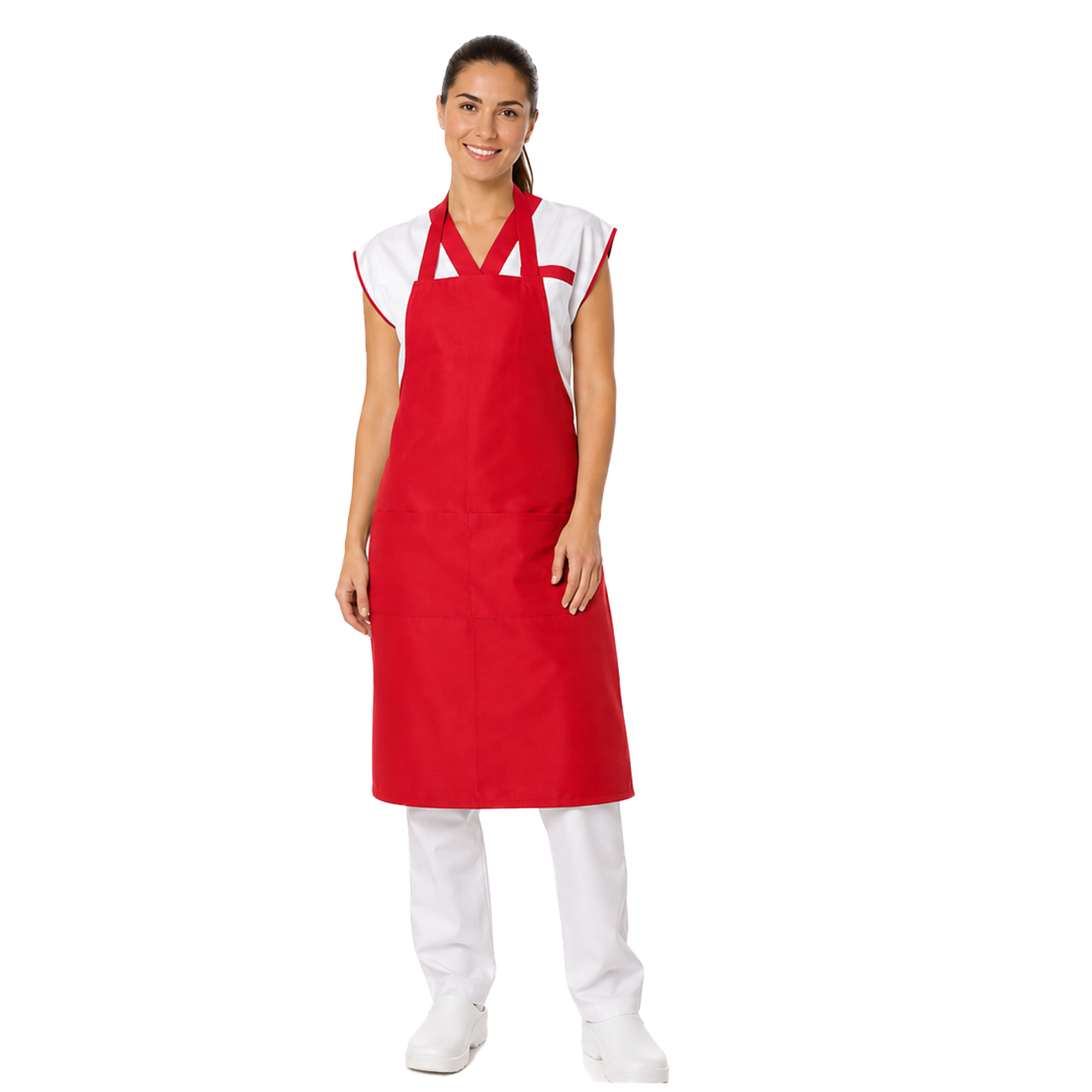 Kit da lavoro donna con camice e grembiule caseifici laboratori mozzarella latteria supermercati Personalizzabile